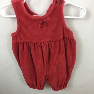 Baby Gap Overalls 0-3 mo Short Sleeved Red Velvet NWOT